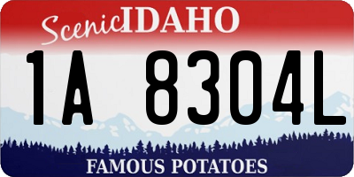 ID license plate 1A8304L