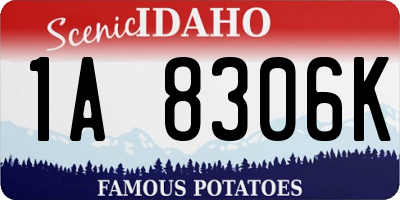 ID license plate 1A8306K
