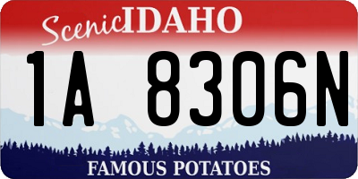 ID license plate 1A8306N
