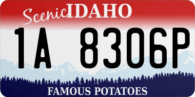 ID license plate 1A8306P