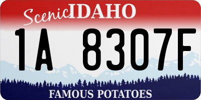ID license plate 1A8307F
