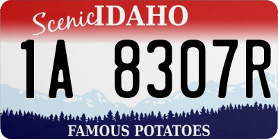 ID license plate 1A8307R