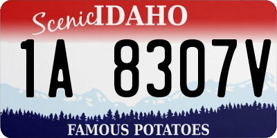ID license plate 1A8307V