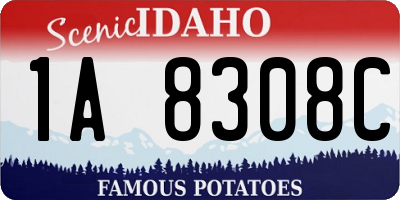 ID license plate 1A8308C