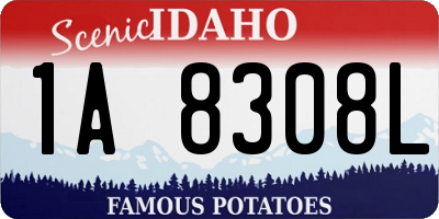 ID license plate 1A8308L