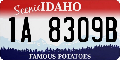 ID license plate 1A8309B