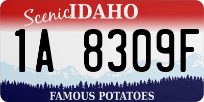ID license plate 1A8309F