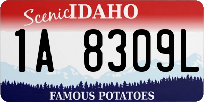 ID license plate 1A8309L