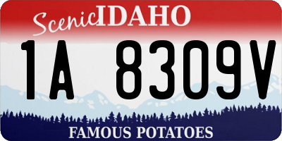 ID license plate 1A8309V