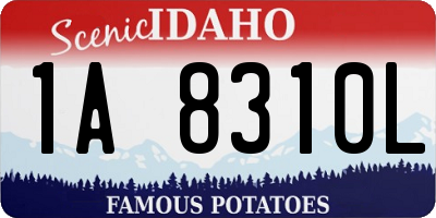 ID license plate 1A8310L