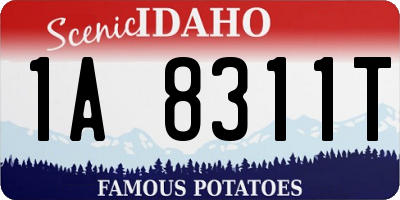 ID license plate 1A8311T