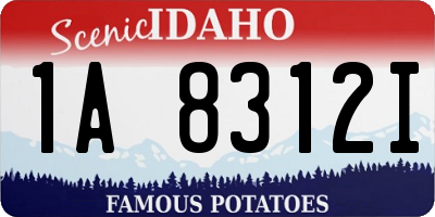 ID license plate 1A8312I