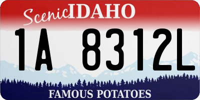 ID license plate 1A8312L