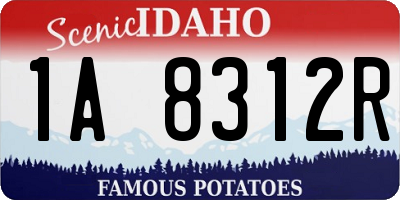 ID license plate 1A8312R
