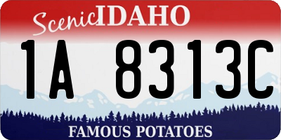 ID license plate 1A8313C