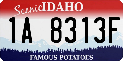 ID license plate 1A8313F