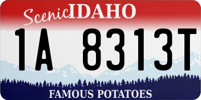 ID license plate 1A8313T