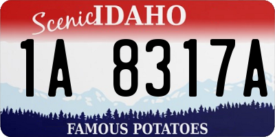 ID license plate 1A8317A