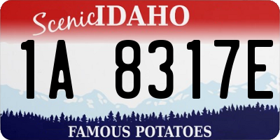 ID license plate 1A8317E