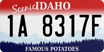 ID license plate 1A8317F