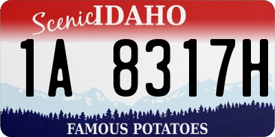 ID license plate 1A8317H