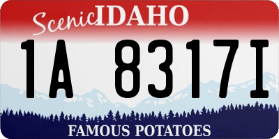 ID license plate 1A8317I