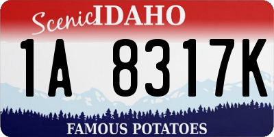 ID license plate 1A8317K