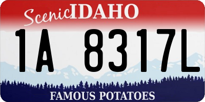 ID license plate 1A8317L