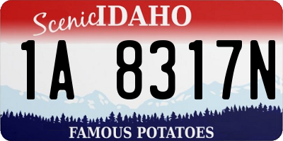 ID license plate 1A8317N