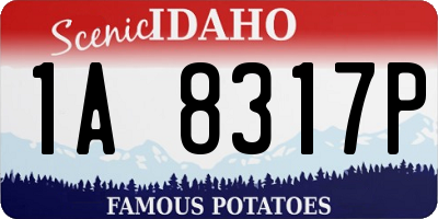 ID license plate 1A8317P