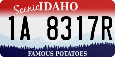 ID license plate 1A8317R
