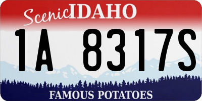 ID license plate 1A8317S