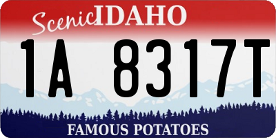 ID license plate 1A8317T