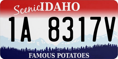 ID license plate 1A8317V