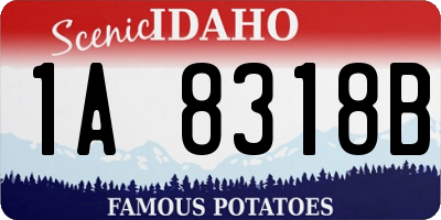 ID license plate 1A8318B
