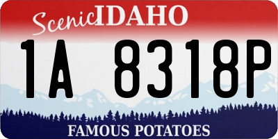 ID license plate 1A8318P