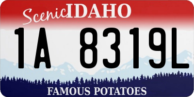 ID license plate 1A8319L