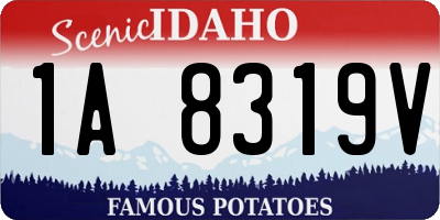 ID license plate 1A8319V