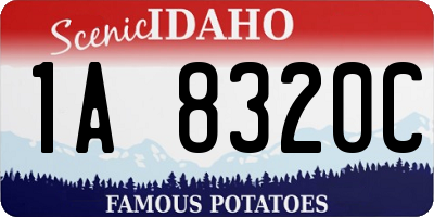 ID license plate 1A8320C