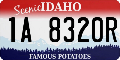 ID license plate 1A8320R