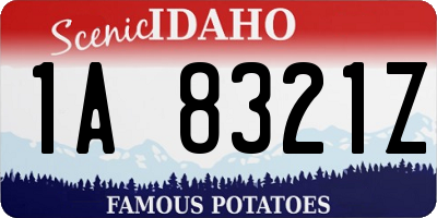 ID license plate 1A8321Z