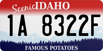 ID license plate 1A8322F