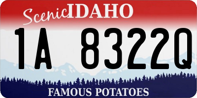 ID license plate 1A8322Q