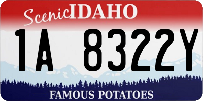ID license plate 1A8322Y