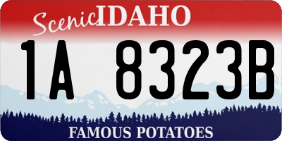 ID license plate 1A8323B