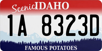 ID license plate 1A8323D