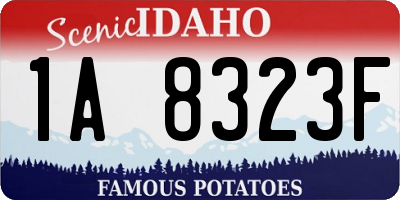 ID license plate 1A8323F