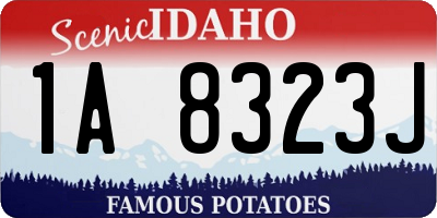 ID license plate 1A8323J