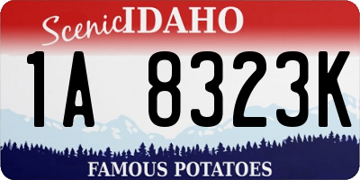 ID license plate 1A8323K