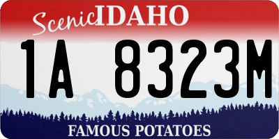 ID license plate 1A8323M